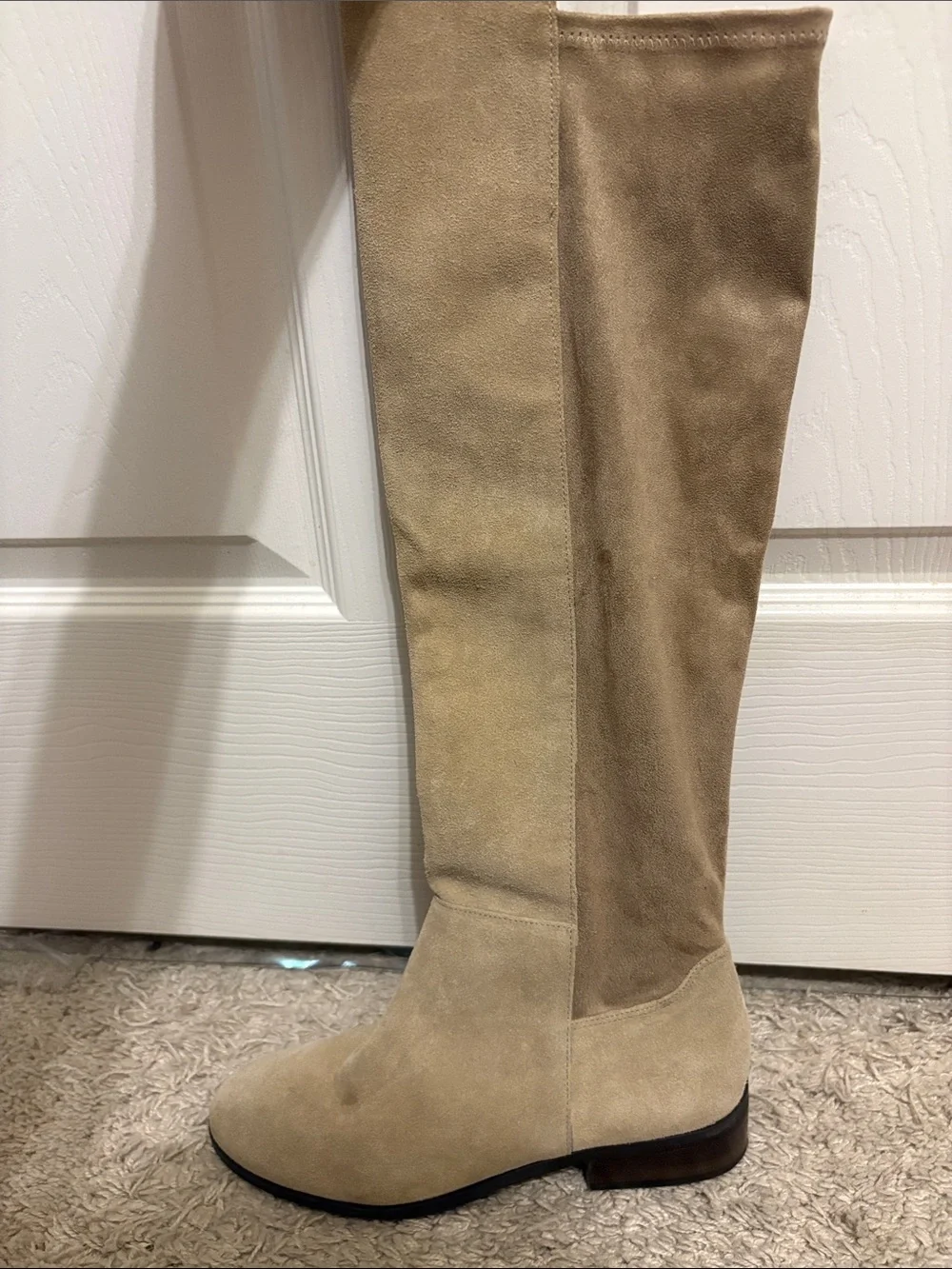 Lucky Brand Over-the-Knee Suede Boots in Dune